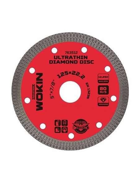 DISCO DIAMANTATO A CORONA 7635 WOKIN MM 125X22,2 S.MM 1,4 763512