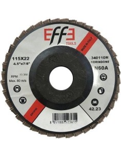 DISCO A LAMELLE RADIALI CORINDONE EFFE MM 115X22,2 GRANA  80