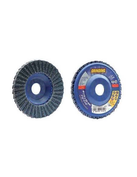 DISCO A LAMELLE RADIALI GRINDING ZIRCONIO MM 115X22,2 GRANA  80