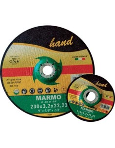 DISCO ABRASIVO TAGLIO MARMO DEPRESSO HAND MM 230X22,2 H.MM 3,2