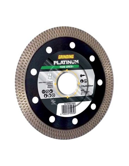DISCO DIAMANTATO PLATINUM THIN GRES+ GRINDING MM 115X22,2 H.MM 1,2