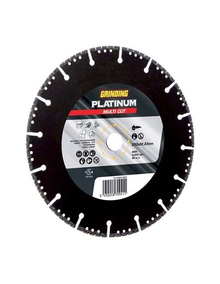 DISCO DIAMANTATO PLATINUM MULTI CUT GRINDING MM 115X22,2 H.MM 2,5