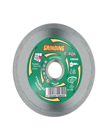 DISCO DIAMANTATO A CORONA LISCIA FORZA MM 115X22,2 H.MM 1,7