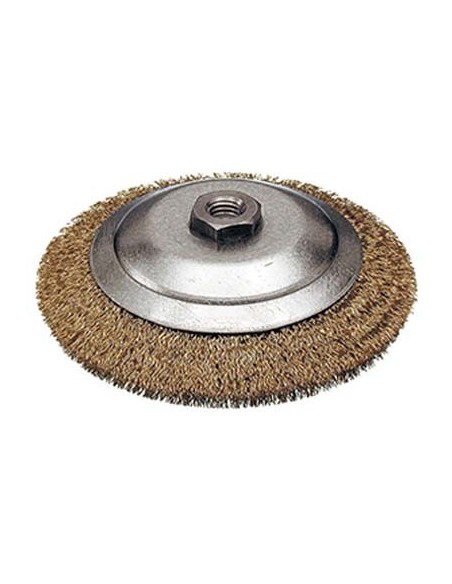 SPAZZOLA ACCIAIO CONICA + FILETTO CEBO MM 120 F.M14