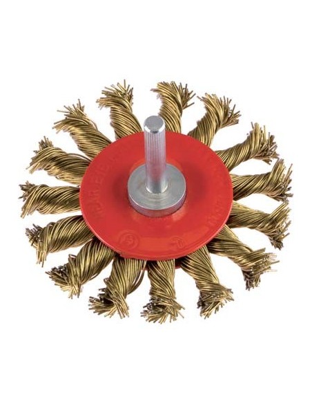 SPAZZOLA ACCIAIO RITORTO CIRCOLARE + GAMBO PG 475.70 MM 100 G.MM 6X25