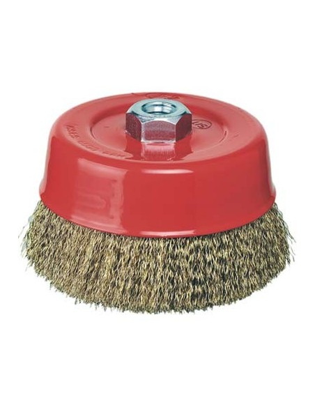 SPAZZOLA ACCIAIO A TAZZA + FILETTO CEBO MM 120 F.M14