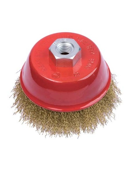 SPAZZOLA ACCIAIO A TAZZA + FILETTO PG 485.50 MM 100 F.M14