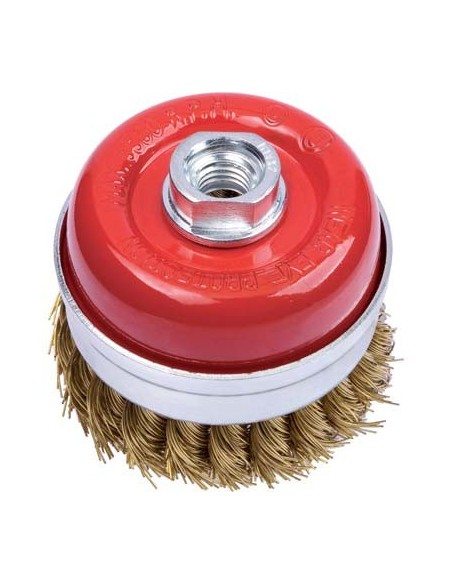 SPAZZOLA ACCIAIO RITORTO A TAZZA + FILETTO PG 485.70 MM 65 F.M14