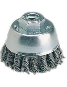 SPAZZOLA ACCIAIO RITORTO A TAZZA + FORO CEBO MM 70 F.M14