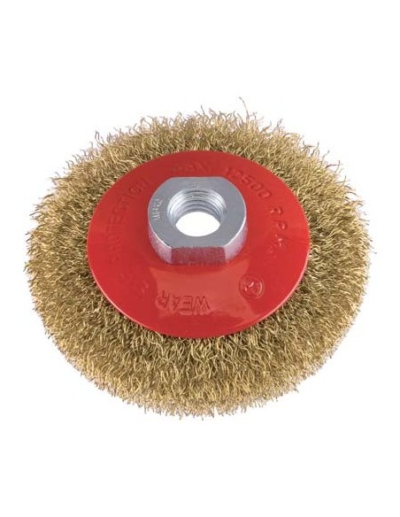 SPAZZOLA ACCIAIO CONICA + FILETTO PG 468.00 MM 120 F.M14