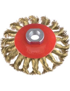 SPAZZOLA ACCIAIO RITORTO CONICA + FILETTO PG 468.30 MM 100 F.M14