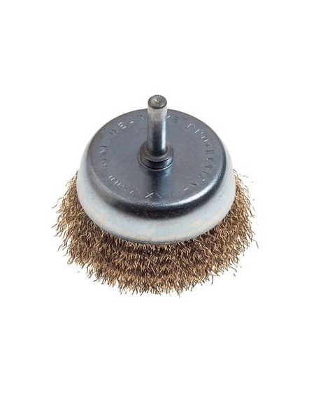 SPAZZOLA ACCIAIO A TAZZA + GAMBO PG 485.00 MM 70 G.MM 6X25