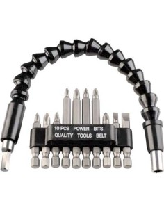 INSERTI + PORTAINSERTO LUNGO X AVVITATORE EINHELL CON ALBERINO FLESSIBILE MM 300 NR 11