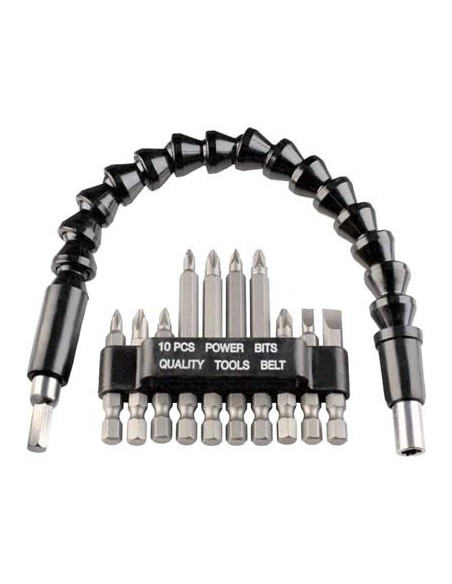 INSERTI + PORTAINSERTO LUNGO X AVVITATORE EINHELL CON ALBERINO FLESSIBILE MM 300 NR 11