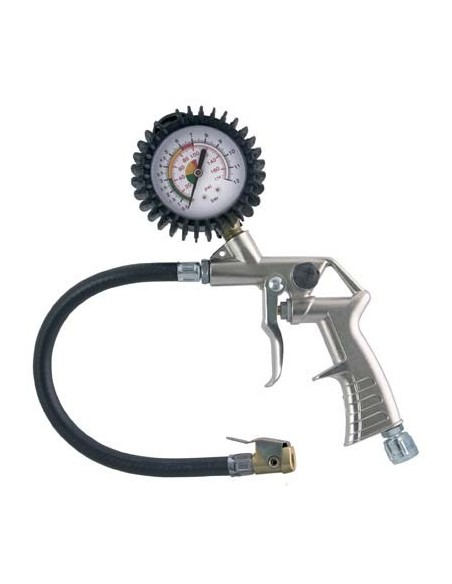 PISTOLA GONFIAGGIO AC ATTACCO CAPETTATO 25/D ANI ALLUMINIO NICHELATO