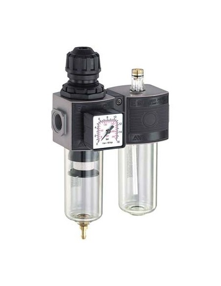 GRUPPO FILTRO REGOLATORE LUBRIFICATORE E/22/2 ANI MODULARE ATTACCO 3/8F +MANOMETRO