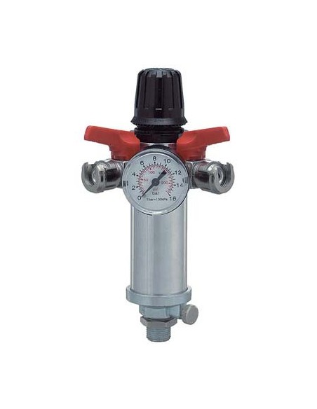 REGOLATORE PRESSIONE AC 31/A5 ANI ATTACCO 3/8M 2 USCITE +MANOMETRO +FILTRO
