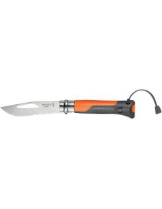 COLTELLO OPINEL 08 OUTDOOR MM 85 PP ARANCIONE/GRIGIO