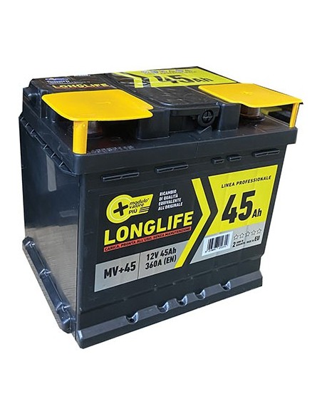 BATTERIA AUTO MODULO VALORE + AH  45 DX SPUNTO 360A MM 207X175 H.MM 190