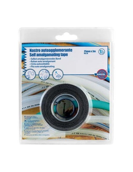 NASTRO AUTOAGGLOMERANTE EUROCEL NERO MM 25 ML 3,0 SP MM 0,75