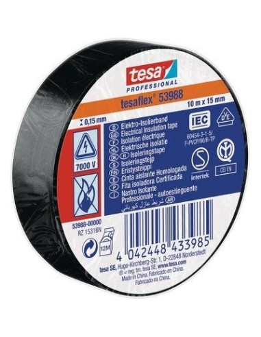 NASTRO PVC ISOLANTE IMQ TESA NERO MM 15 ML 10