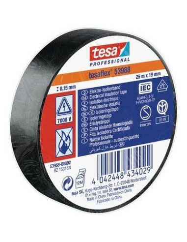 NASTRO PVC ISOLANTE IMQ TESA NERO MM 19 ML 25