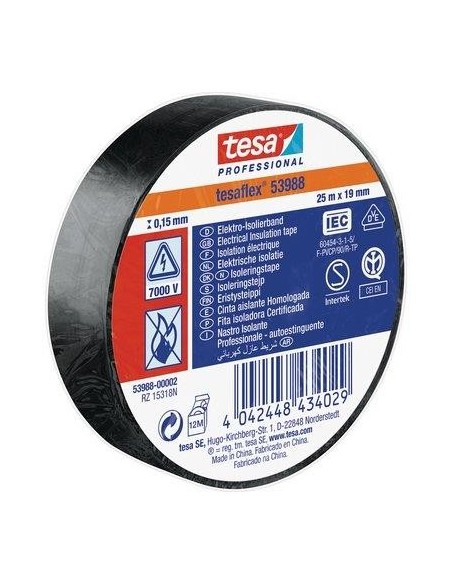 NASTRO PVC ISOLANTE IMQ TESA NERO MM 19 ML 25
