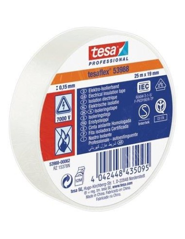 NASTRO PVC ISOLANTE IMQ TESA BIANCO MM 19 ML 25