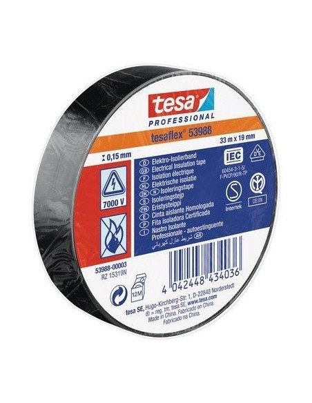 NASTRO PVC ISOLANTE IMQ TESA NERO MM 19 ML 33