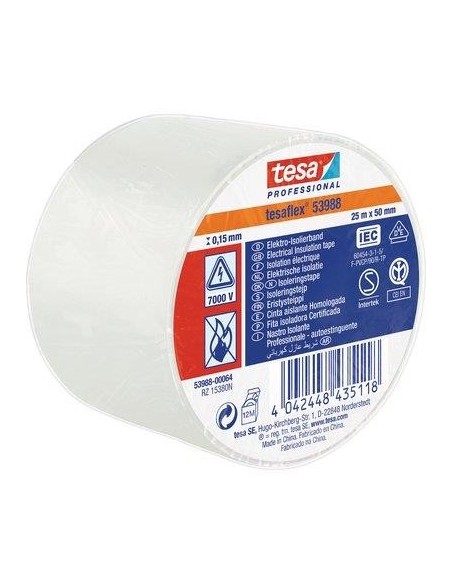 NASTRO PVC ISOLANTE IMQ TESA BIANCO MM 50 ML 25 PEZZI 4