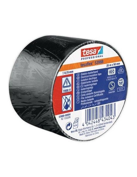 NASTRO PVC ISOLANTE IMQ TESA NERO MM 50 ML 25 PEZZI 4