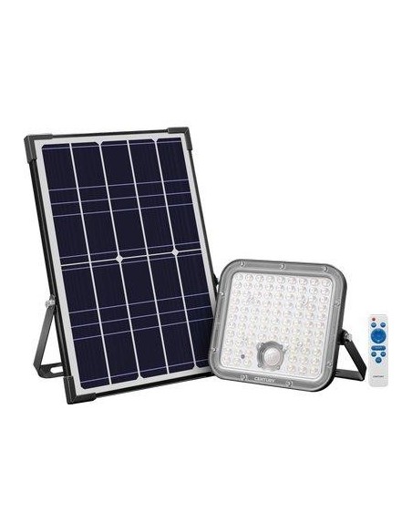 PROIETTORE LED SOLARE ENERGY + SENSOR CENTURY NATURALE IP65 MAH  6000 LUMEN 4800