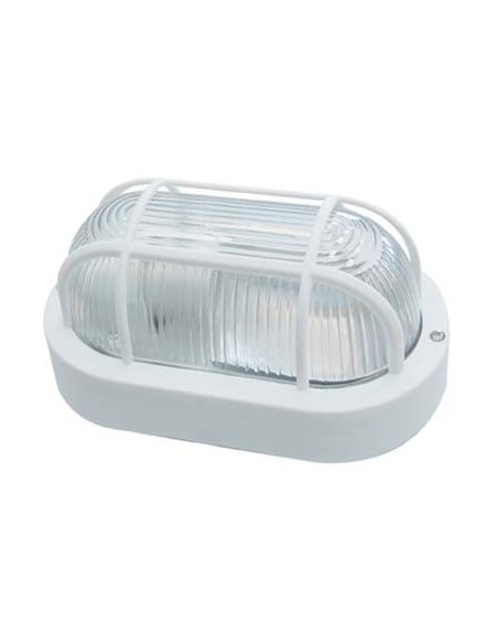 PLAFONIERA PPL GRIGLIA OVALE BIANCO VOLT 230 WATT MAX 60 E27 CM 21X12 H.CM 9,5