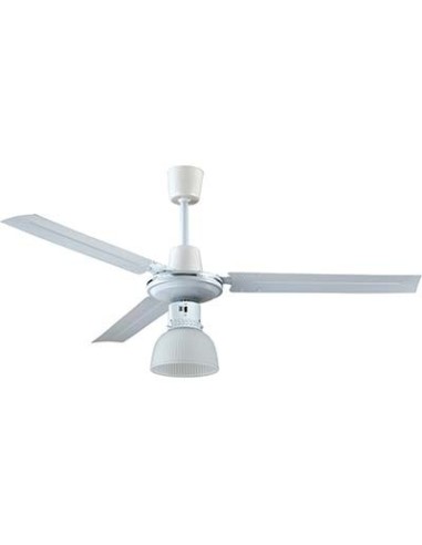 VENTILATORE DA SOFFITTO INDUSTRIAL + LUCE EFFE BIANCO VOLT 230 WATT 65 CM 120 VEL 5 + INV