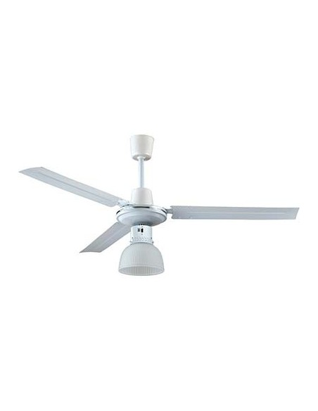 VENTILATORE DA SOFFITTO INDUSTRIAL + LUCE EFFE BIANCO VOLT 230 WATT 65 CM 120 VEL 5 + INV