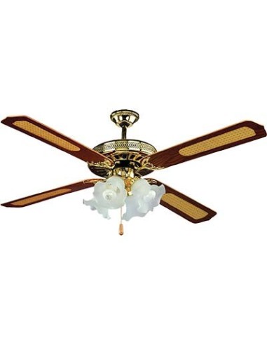 VENTILATORE DA SOFFITTO COUNTRY EFFE NOCE VOLT 230 WATT 70 CM 130 VEL 3 + 4 LUCI + INV