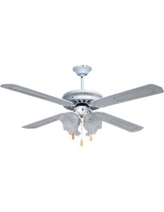 VENTILATORE DA SOFFITTO COUNTRY EFFE BIANCO VOLT 230 WATT 70 CM 130 VEL 3 +4 LUCI + INV