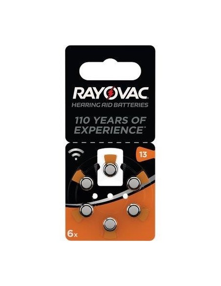 PILA APPARECCHIO ACUSTICO RAYOVAC 13 VARTA ARANCIO CF - PZ 6