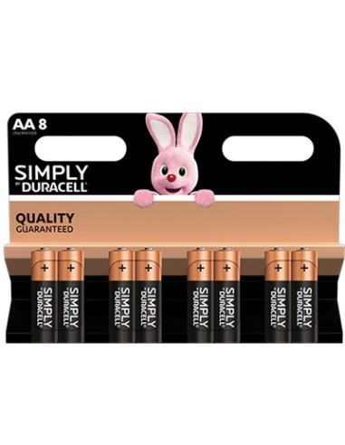 PILA STILO AA SIMPLY DURACELL ALCALINA VOLT 1,5 CF - PZ 8