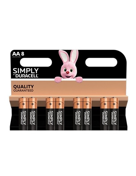 PILA STILO AA SIMPLY DURACELL ALCALINA VOLT 1,5 CF - PZ 8