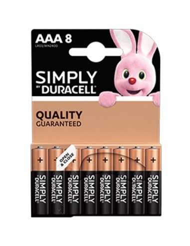 PILA MINI STILO AAA SIMPLY DURACELL ALCALINA VOLT 1,5 CF - PZ 8