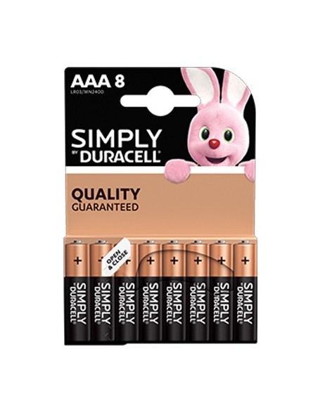 PILA MINI STILO AAA SIMPLY DURACELL ALCALINA VOLT 1,5 CF - PZ 8