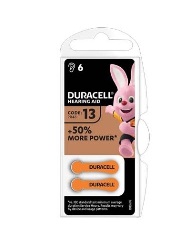 PILA APPARECCHIO ACUSTICO EASY TAB 13 DURACELL ARANCIO CF - PZ 6