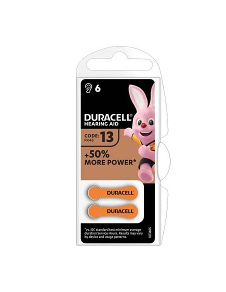 PILA APPARECCHIO ACUSTICO EASY TAB 13 DURACELL ARANCIO CF - PZ 6