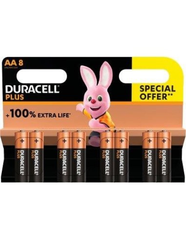 PILA STILO AA PLUS100 POWER DURACELL ALCALINA VOLT 1,5 CF - PZ 8