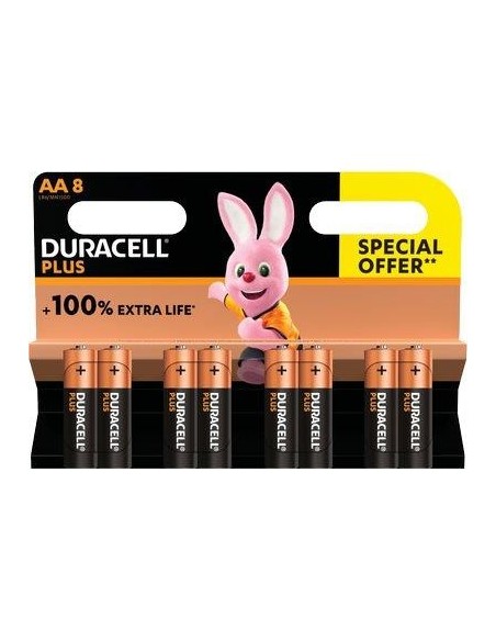 PILA STILO AA PLUS100 POWER DURACELL ALCALINA VOLT 1,5 CF - PZ 8