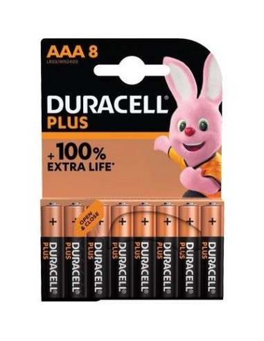 PILA MINI STILO AAA PLUS100 POWER DURACELL ALCALINA VOLT 1,5 CF - PZ 8