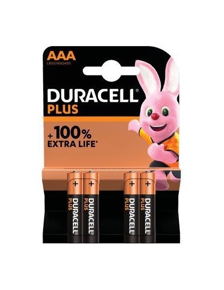 PILA MINI STILO AAA PLUS100 POWER DURACELL ALCALINA VOLT 1,5 CF - PZ 4