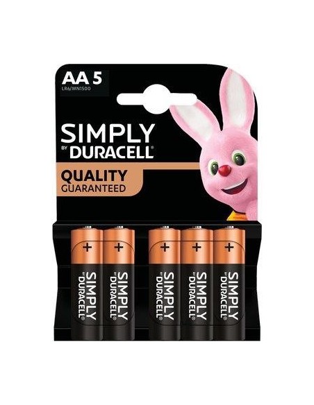 PILA STILO AA SIMPLY DURACELL ALCALINA VOLT 1,5 CF - PZ 5