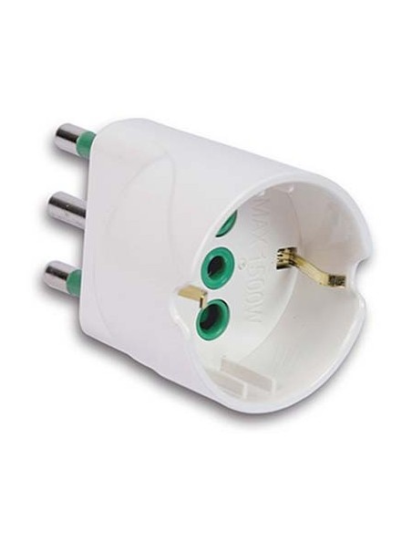 ADATTATORE SCHUKO GARANTI BIANCO 2P+T 16A